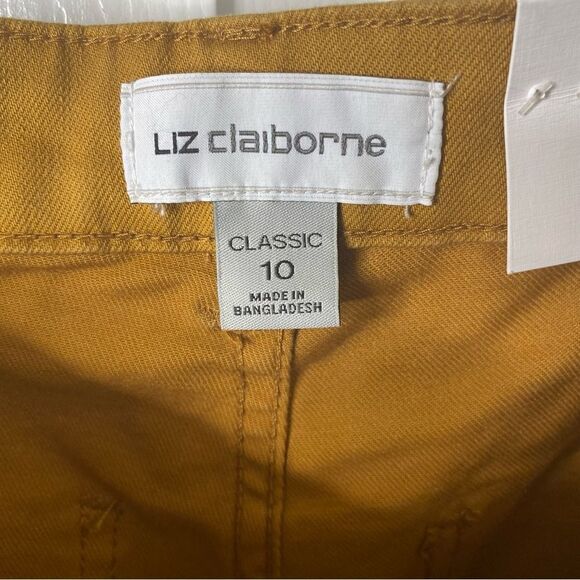 NWT Liz Claiborne Kemmerer Gold Classic Ankle Pants Size 10 Casual Stretch Cute! - Picture 2 of 9